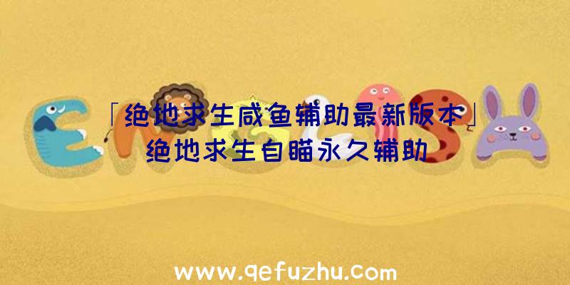 「绝地求生咸鱼辅助最新版本」|绝地求生自瞄永久辅助